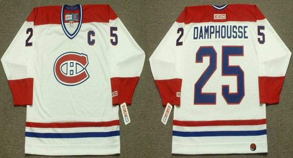 2019 Men Montreal Canadiens 25 Damphousse White CCM NHL jerseys